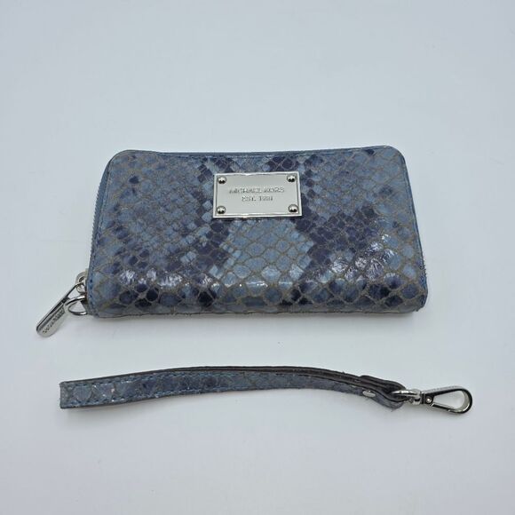 Michael Kors Snakeskin Embossed Wallet Wristlet - Picture 3 of 16